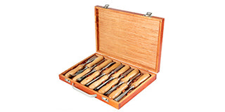 Woodworking Lathe Chisel Set 8/12 Piece Set Lathe Chisel HSS Steel Blades Wood Turning Tools Wooden Case for Storage