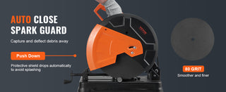 2300W Abrasive Chop Saw 14"/355mm Blade Diameter Cut Off Saw Steel Cutting Machine 0-45° Adjustable Angle Miter Saw