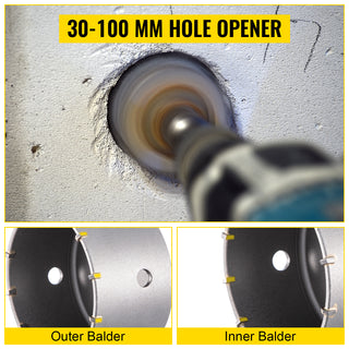 4 in 1 Concrete Hole Saw Kit 8/9PCS 30-100/40-125 mm SDS Plus or SDS Max Shank Cement Drill Bit Wall Hole Opener Tools Set