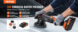 20V Cordless Buffer Polisher Brushless Dual Action Polisher with 4.0Ah Battery Random Orbital Polisher Kit for Car Waxing