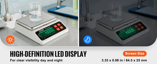 10kg x 0.1g Digital Counting Scale Electronic Laboratory Balance with LED Screen Table Top Scale for Industrial Weighing