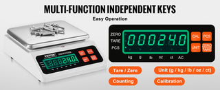 10kg x 0.1g Digital Counting Scale Electronic Laboratory Balance with LED Screen Table Top Scale for Industrial Weighing