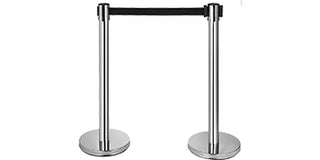 Crowd Control Stanchions 6-Pack with 3PCS 6.6 ft Retractable Belt Stanchion Posts Queue Pole for Crowd Control Barriers