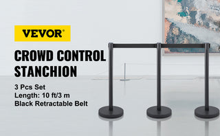 4-6Pcs Queue Security Posts Crowd Control Stanchion Barriers Stand Crowd Barrier With Adjustable Belt for Party Exhibition