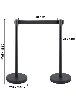 4-6Pcs Queue Security Posts Crowd Control Stanchion Barriers Stand Crowd Barrier With Adjustable Belt for Party Exhibition