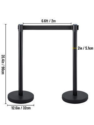 4Pcs Queue Security Posts Crowd Control Stanchion Barriers Stand Crowd Barrier With Adjustable Belt for Party Exhibition