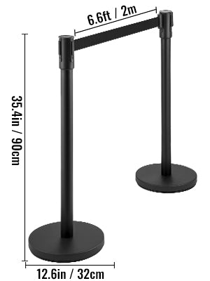 4-6Pcs Queue Security Posts Crowd Control Stanchion Barriers Stand Crowd Barrier With Adjustable Belt for Party Exhibition