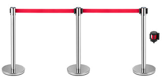 4-6Pcs Queue Security Posts Crowd Control Stanchion Barriers Stand Crowd Barrier With Adjustable Belt for Party Exhibition