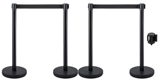 4Pcs Queue Security Posts Crowd Control Stanchion Barriers Stand Crowd Barrier With Adjustable Belt for Party Exhibition