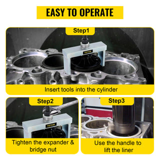 Cylinder Liner Remover For 4.9" to 5.63" Bore Compatible with Detroit Diesel 60 Series 12.7L & 14L and MTU S2000 Engines