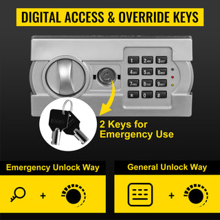 Electronic Safe Deposit Box With Drop Slot Secret Hidden Piggy Bank Security Digital Access Two Keys for Store Money Guns