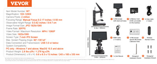 7" HDMI LCD Digital Microscope for Adults Soldering Electron Microscope 1200X with IPS Screen USB Coin Microscope PC View