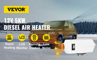 12V 5KW Diesel Air Heater Tank 2 x Vent Duct Thermostat Caravan Motorhome 5kw diesel air heater webasto diesel heater