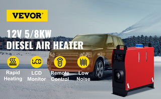 5 8KW Car Heater All in One Diesel Air Heater 12V with Silencer Remote Control for Car Truck Boat RV Parking Diesel Heater