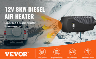 8KW Diesel Air Heater Muffler Diesel Heater 12V Remote Control Diesel Parking Heater with LCD Switch for Car Trucks Bus