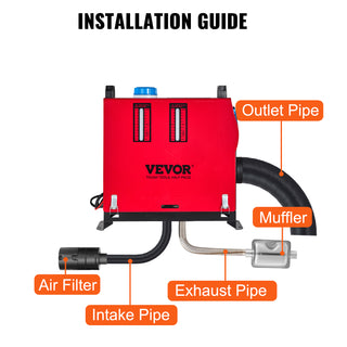 8KW Parking Heater 12V Car Diesel Air Heater All-In-One with LCD Monitor Bus Trailer Boat Trunk Diesel Vehicles Heating
