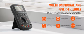 2-in-1 Handheld Digital Oscilloscope 2.5MS/S 1MHZ Portable Oscilloscope Multimeter for Automotive Repair Circuit Testing