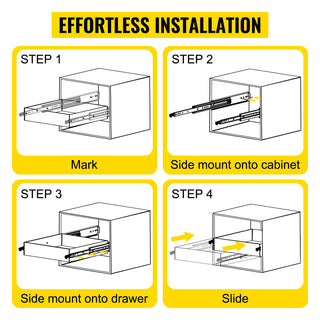 Drawer Slides with Lock Drawer Slide Building & Hardware Home & Garden 20"/36“/”60" Ball Bear 500 lbs Full Extension