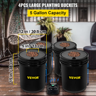 Hydroponics Deep Water Culture DWC Hydroponic System 5 Gallon 4 / 5 / 8 Buckets Hydroponic Systems, Parts & Accessories