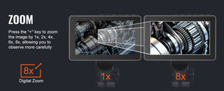 Articulating Borescope Camera with Light Two-way Articulated Endoscope Inspection with 6.4mm Tiny Lens 5" IPS 1080P Screen