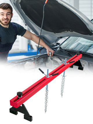 1100 Lbs Engine Transverse Bar Engine Hoist 2 Point Lift Holder Hoist Dual Hooks for Home Garages & Auto Repair Shop