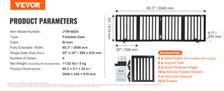 Free Standing Dog Gate Freestanding Pet Gate 3 Panels Foldable Dog Gate for Narrow Passageways Expandable Dog Barrier