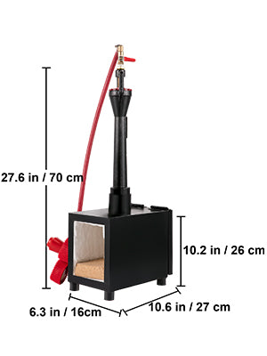 Gas Propane Forge Blacksmithing Furnace Portable Single Burner One Door Control 2300° F Temperature for Knife & Metal Tool