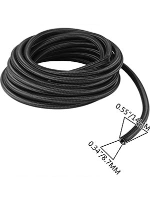 6 / 8 AN 32.8 FT Steel Nylon Braided Oil Fuel Hose Line Kit 20 PCS Hose End 1000 PSI Burst Pressure Aluminum Adapter Tool