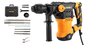 1500W Rotary Hammer Drill Max Drilling 32mm 4 Modes SDS-Plus Corded Demolition Chipping Metal Concrete Breaker Jackhammer