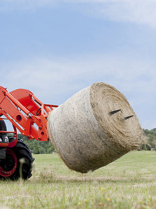 39 inches Hay Bale Spear 1 3/4 inches Wide Black Coated Hay Fork 3600 LBS Loading Capacity for Tractor with Nut and Sleeve