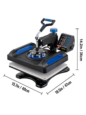 Heat Press Machine 12 x 15 /15x15 Inches Fast Heating 360 Swing Away Digital Sublimation T-shirt Vinyl Transfer Printer