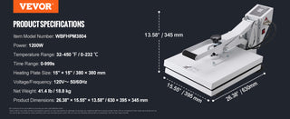 Heat Press,15x15 In Fast Heating, High Pressure Heat Press ,Digital Industrial Sublimation Printer for Heat Transfer Vinyl