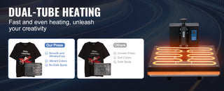 Heat Press Machine 15" x 15"  / 16" x 20" / 16" x 24" Sublimation Printer Manual Clamshell Transfer on DIY T-shirt Pillow