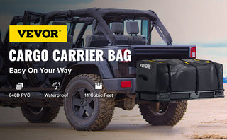 Hitch Cargo Carrier Bag Waterproof 840D PVC 11/12/22 Cubic Feet Heavy Duty Cargo Bag for Hitch Carrier with Strips