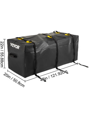 Hitch Cargo Carrier Bag Waterproof 840D PVC 11/12/22 Cubic Feet Heavy Duty Cargo Bag for Hitch Carrier with Strips