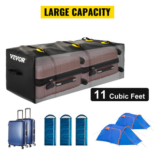 Hitch Cargo Carrier Bag Waterproof 840D PVC 11/12/22 Cubic Feet Heavy Duty Cargo Bag for Hitch Carrier with Strips