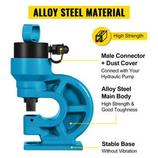 CH-60 Hydraulic Knockout Punch Tool 31Ton Hole Digger Force Puncher Iron Plate Max 10mm Thickness Hole Punching Machine