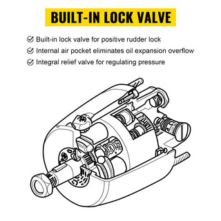 Outboard Hydraulic Steering Pump for Engines Till 150 HP Front Mount Helm 1.4 cu. in. for Fishing Marine Boat Accessories