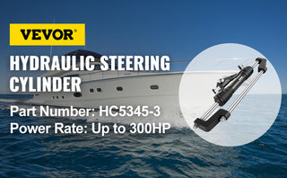 Hydraulic Steering Cylinder 300HP Without Hydraulic Hose and Helm for Outboards Boat Steering System