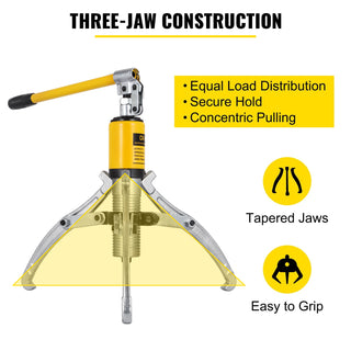 15 Ton Hydraulic Gear Wheel Bearing Puller Separator Tool Two & Three Adjustable Jaws With Portable Box for Repair Shop