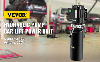 Car Lift Hydraulic Pump with 10L Tank Single Phase 220V 110V Power Unit Vehicle Hoist for Auto Repair and Aerial Platform