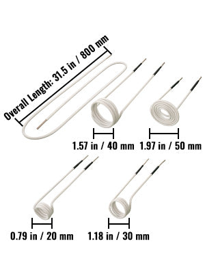 Induction Heater Coil Kit 7 8 9 PCS Essential Free Long Coil Changeable Heater Ductor Accessories Remove Rusty Nut Quickly