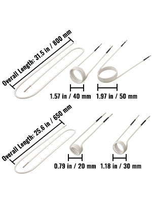 Induction Heater Coil Kit 7 8 9 PCS Essential Free Long Coil Changeable Heater Ductor Accessories Remove Rusty Nut Quickly