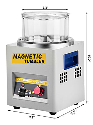 KT-185 Magnetic Tumbler Jewelry Polisher Mini Metal Finisher Finishing Machine AC 110V/220V Gold Precision Parts Polisher