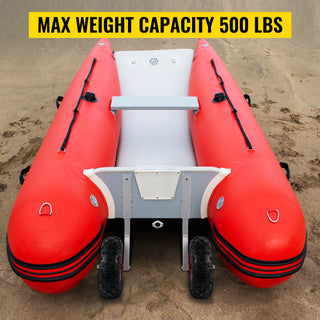 2Pcs Inflatable Boat Launching Wheel 227 KG Weight Load Capacity Aluminum Frame 31CM Diameter Rubber Tire Ship Moving Tool