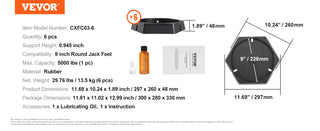 RV Leveling Pads Round Landing Feet Permanent Attached Jack Stabilizers Rubber  Travel Trailers Class A/C Motorhome