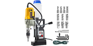 1100W Magnetic Drill Press 7/12 Bits 40mm Electric Mag Bench Tapping Drilling Rig Machine for Engineering Steel Structure