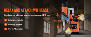 Magnetic Drill,1300W 1.57" Boring Diameter,13000N Portable Electric Mag Drill Press w/Variable Speed, Drilling Machine