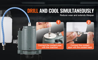 Magnetic Drill Press 1300W Low Profile Mag Drill Light Weight Portable Mag Drilling Machine with Cooling Device