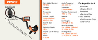 Metal Detector for Adults & Kids with LCD Display 7 Modes DSP Chip Higher Accuracy Gold Detector 10'' Detection Depth